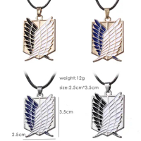 Anime Attack On Titan Necklace Wings Of Freedom Eren Scout Legion Stationary Guard Military Police Trainee Squad Pendant Jewelry