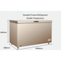 Household Deep Chest Freezer Commercial Refrigerators Horizontal Freezers