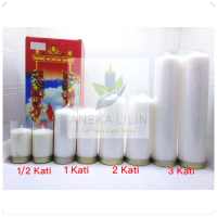 Lilin Putih Jumbo Polos/ Lilin Ibadah 1 Kati 2Pc Promo !