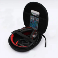 Newest EVA Headphone Storage Case Zipper Hard Carry Bag for Sony Audio Technica Headset Black Earphone Travel Bag