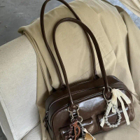 Fashion Women's Bag Autumn/Winter New Bowling Bag Casual Bag Large Capacity Single Shoulder Handbag 