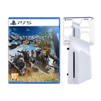 PS5 Slim / Pro數位版主機 專用 Ultra HD Blu-ray 光碟機 (日版) +PS5魔物獵人荒野實體光碟