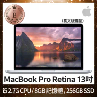 【Apple 蘋果】B 級福利品 MacBook Pro 13吋 i5 2.7G 處理器 8GB 記憶體 256GB SSD 英文鍵盤(2015)