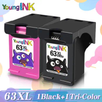 PRINTJOY 63XL Re-Manufactured Replacement For HP 63 Ink For Cartridge Deskjet 1110 1111 1112 2130 2131 2132 Printer