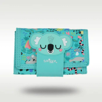 Australia Smiggle Original Children's Wallet Cute Girl Card Holder Three Fold Bags Green Koala 5 Inches