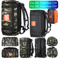Bluetooth Speaker Carrying Case Bag Big Speaker Box for JBL Partybox 110/Partybox 310 Waterproof Travel Speaker Storage Backpack