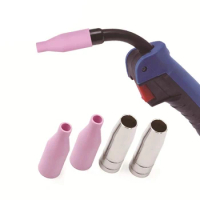 5Pcs/lot MB15AK MIG/MAG Gas Ceramic Nozzle Welding Gun Torch Tip Nozzle Shield Cups Welding Tool Accessories
