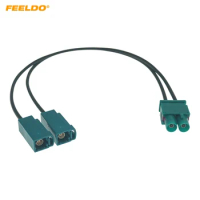 FEELDO 10Pcs Dual FAKRA Female To Dual FAKRA Male Car Stereo Radio Antenna Connector Adapter