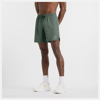 NEW BALANCE 短褲 NB 綠色 7吋 內裡 慢跑短褲 男 MS41283DKJ