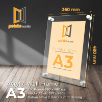 Acrylic / Akrilik Frame Poster / Wall Display Ukuran A3 / 2mm