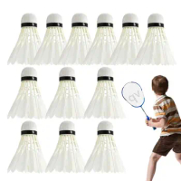 Badminton Shuttlecocks Badminton Shuttlecocks Trainer Ball 12PCS Stable Durable Speed Training Ball For Beach Racket Games