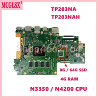 TP203NA With N3350 / N4200 CPU 4G-RAM 0G/64G SSD Mainboard For ASUS TP203NAS TP203NA TP203NAH TP203N Laptop Motherboard