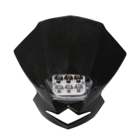 Fan-shaped Electric Off-road Motorcycle Headlight Cover Modification Part Ghost Face Headlight Ghost