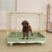 Modern Wrought Iron Dog Cages Small Medium-sized Dog Cage Household Indoor Dog Rabbit Cage Pet Cat Cage Outdoor Dog House Kennel