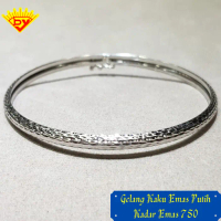 Gelang Kaku Emas Putih Kadar Emas 750