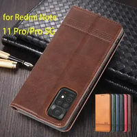 Deluxe Magnetic Adsorption Leather Fitted Case for Xiaomi Redmi Note 11 Pro 4G 5G Global 6.67" Flip Cover Case Capa Fundas Coque