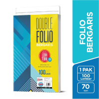 Kertas Double Folio Bergaris / Kertas Folio Bergaris per 10 lembar