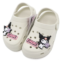 SANRIO KUROMI 酷洛米 防水 涼拖鞋 洞洞鞋 中童鞋 米 S0440 (824723)