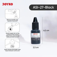 JOYKO Tinta Stempel Otomatis Automatic Stamp Ink ASI-27 Waterproof 10ml Black