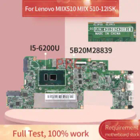 5B20M28839 For Lenovo MIIX510 MIIX 510-12ISK I5-6200U 8GB Laptop motherboard P/N:431202438010 SR2EY DDR3 Notebook Mainboard