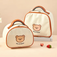 WORTHBUY Thickened Food Thermal Bag Student Kids Portable Lunch Box Storage Bags Large Capacity Waterproof Insulation Lunch Bag