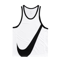 Nike 運動球衣 Basketball Crossover 男款 白 大勾 背心 籃球 寬鬆 無袖 DH7133-100