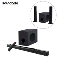 80W TV SoundBar 2.1 Bluetooth Speaker 5.0 Home Theater System 3D Surround Sound Bar Remote Control With Subwoofer For TV