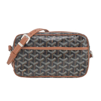 【GOYARD 高雅德】CAPVERT塗料帆布相機包(黑棕)