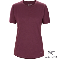 【Arcteryx 始祖鳥】女 Lana 羊毛 短袖 圓領衫(丘比特紫)