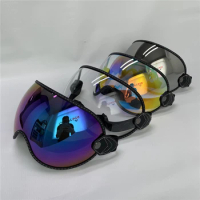 Motorcycle Helmet Bubble Visor Lens Bubble Shield Fit For BELL MOTO 3/ROYAL/SHOEI Retro Helmet Glasses Goggles Accessories Moto