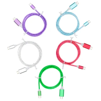 Flow Luminous USB C to USB Type-C Cable PD Fast Charging For Xiaomi Samsung S20 Type-C to 8Pin Charge Data Line for iPhone iPad