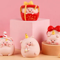 Happy Birthday Pig Series Blind Box Guess Bag Mystery Box Toys Doll Cute Anime Figure Desktop Ornaments Gift Collection