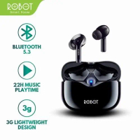TWS Robot T30 Bluetooth 5.3 - Robot T30 Airbuds Headset Wireless Bass