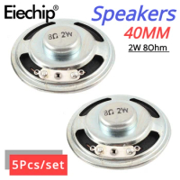 5PCS 40MM Loudspeaker 2W 8 Ohm Speakers For Arduino Diameter 40MM 4CM Mini Ultra-thin Horn Speaker Electronic Accessories