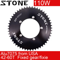 Stone 110 BCD round chainring aero fixed gear track bike fixie single speed 42T 46T 48T 50T 52t 54 57T 58t 59T 60t tooth 110bcd