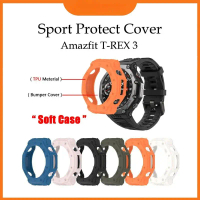 Sarung lembut TPU/pelindung bingkai/sarung luar lembut TPU untuk Amazfit T Rex 3 / Trex 3 Pro