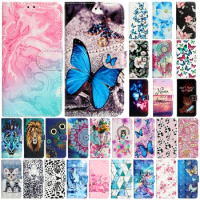 Redmi Note 10 Pro Case Butterfly Printed Leather Flip Stand Phone Case For Xiaomi Redmi Note 10 Pro 10S 9T 8T Wallet Cover Coque