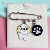 Siberian Husky Foxhound Corgi Dogs Charm Brooches Wholesale Sweater Badge Brooch Pins Jewelry For Girl/Woman Best Friend's Gift