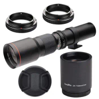 Teleconverter 500mm/1000mm F/8 Manual Telephoto Zoom Lens for Canon EOS Rebel T3, T3i, T4i, T5, T5i, T6,T6i, T6s,T7i SLR Camera