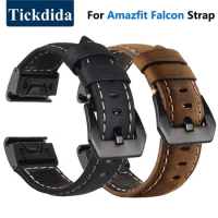 High-Quality Leather Strap for Huami Amazfit Falcon 22mm Quick Release Strap for Amazfit Falcon Watches Accessories