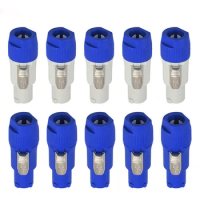 10pcs High Quality Chassis Light Plug LED Screen Male Plug Panel Adapter 3 PIN AC Powercon Connector Type A NAC3FCA+NAC3MPA-1