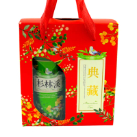 【龍源茶品】典藏茗韻杉林溪烏龍茶葉禮盒2罐組(150g/罐-300g/盒-生青茶/無焙火/附提繩)