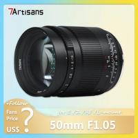 7artisans MF 50mm F1.05 Full Frame Lens for Portrait Photography with Sony E Nikon Z Canon RF Panasonic Leica Sigma L Mount