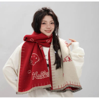 Sanrio Hello Kitty |成人針織圍巾 雙面頸巾