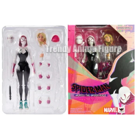 SHF Spider-Gwen Spider-Man Across the Spiderverse Action Figures Gwen Stacy Figure PVC Collection Marvel Miles Model Toys Gifts
