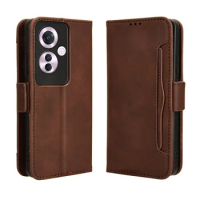 For OPPO Reno 11F 5G RENO11 F Retro Leather Flip Case Card Holder Removable Wallet Book Magnet Cover For OPPO F25 Pro 5G Bags