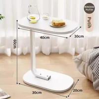 SKY - Meja Kopi Meja Sudut Meja Ruang Tamu Minimalis meja pojok bunga Putih