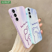Cute Bear Rabbit Sqaure Silicone Case for Huawei P Smart 2019 2021 Y9 Prime Honor 20 30S 10 Lite 8X 9X 9A Nova 5T 3i 4E 6 7 SE