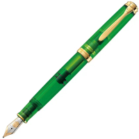 【Pelikan】百利金 M800 18K 2023限量復刻 綠色透明示範鋼筆(送原廠4001大瓶裝墨水&amp;手提袋)