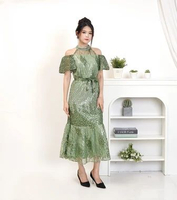 Ken-267 Long Dress Pesta wanita Elegan / Gaun Kondangan Formal Bridesmaid / Baju Natal Kekinian / Mo